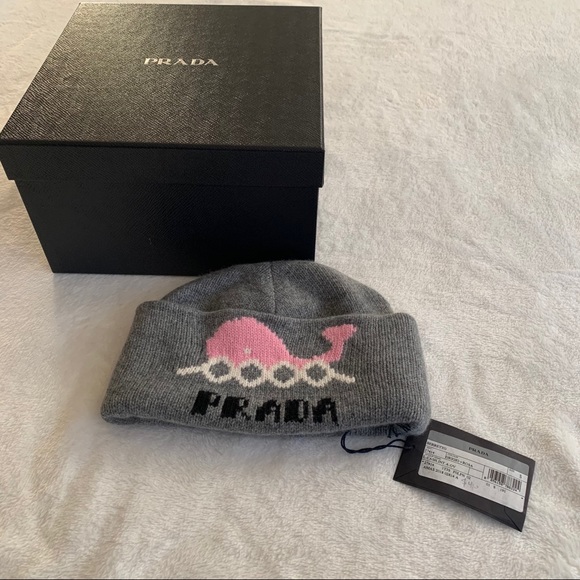 Prada Whale Intarsia Knit Beanie main image 5